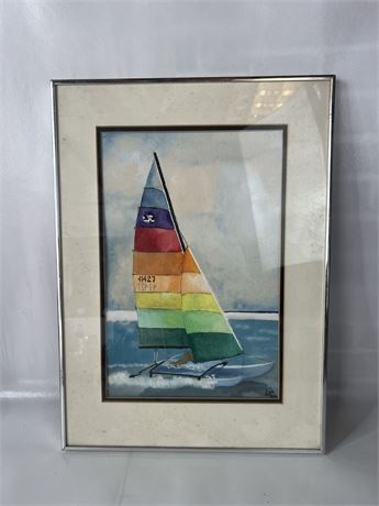 Sailboat Watercolor Art