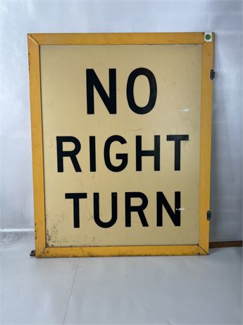 No Right Turn Sign