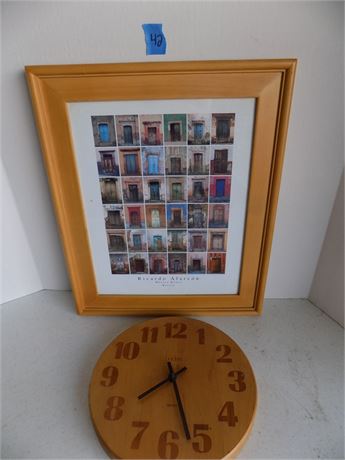 Wall Art, Wood Clock