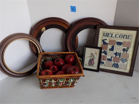 Wood Frames, Wood Apples, Decor