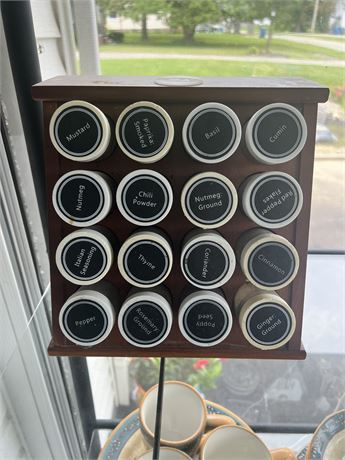 Spices with Magnetic Top and Spice Rack