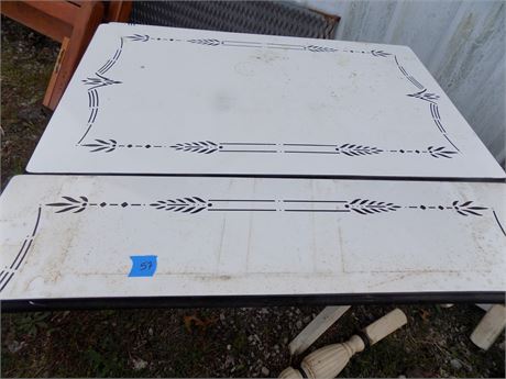 Vintage Enamel Top Table