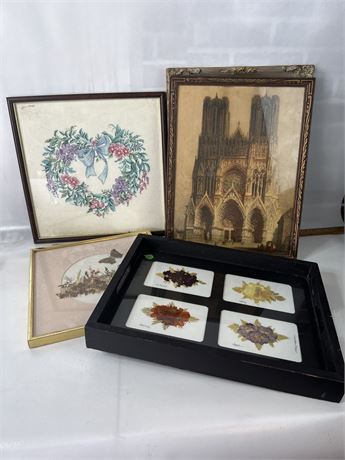 Art Work Lot including Cross Stitch