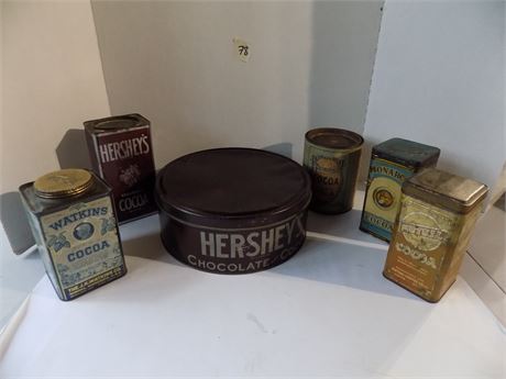 Vintage Cocoa Tins