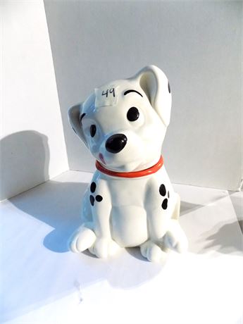 Collectible Painted Ceramic Dalmation Cookie Canister