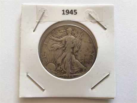 1945 Walking Liberty 1/2 Dollar - Silver