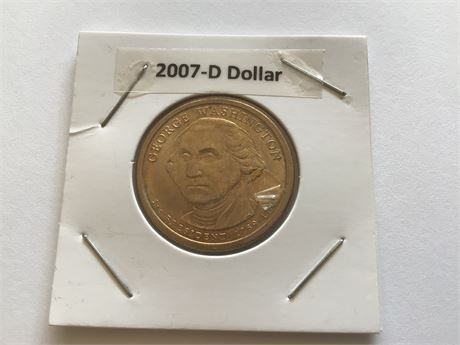 2007 - D - George Washington Dollar Coin
