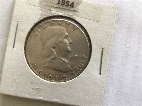1954 Ben Franklin 1/2 Dollar - Silver