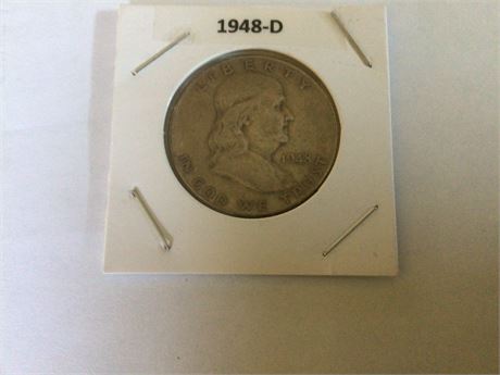 1948 - D Ben Franklin 1/2 Dollar - Silver