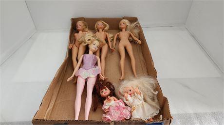 Lot Of 6 Barbies