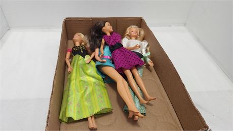 Lot Of 4 Barbies