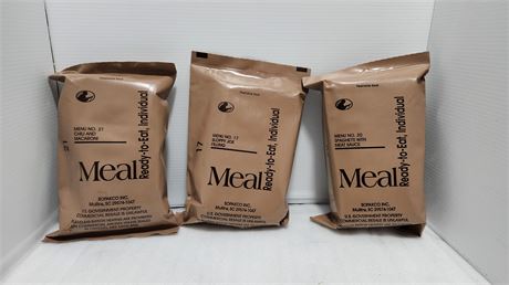 3 Ready To Eat Military Meals