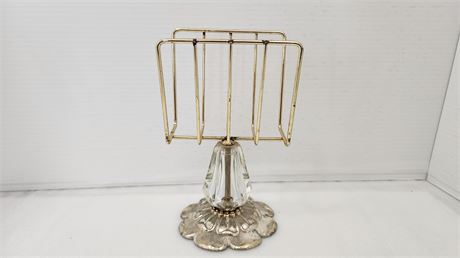 1973 MCM metal & Glass Letter holder