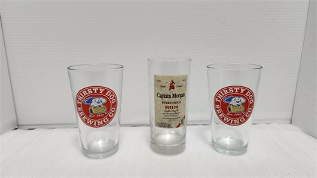 3 Beer Glasses