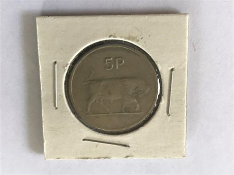 1978 Ireland 5 Pence Coin