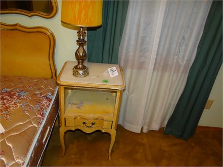 Pair of Nightstands with Lamps