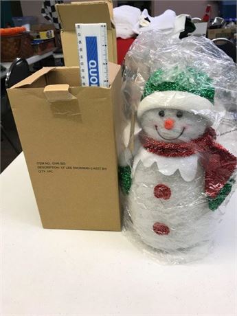 13" LED Snowman