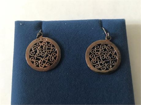 Stamped 925 Pas Matching Earrings