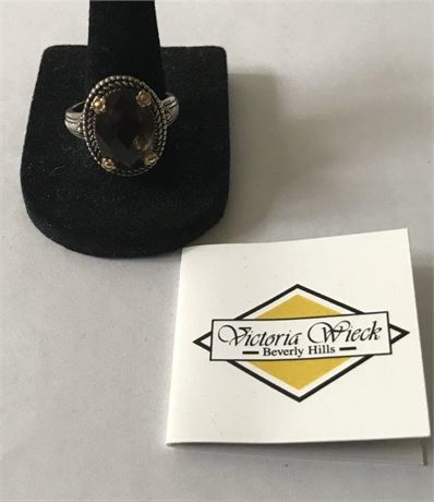 Stamped 14K QG 925 Size 6.5 Ring
