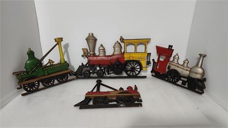 4 Cast Iron Train Engines