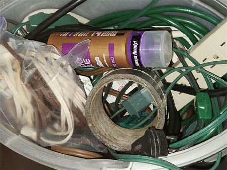 Bucket Of Extension Cords