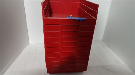 11 Red Bins