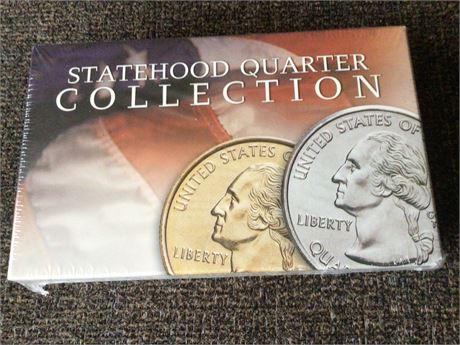 3 - 2005 Uncirculated Statehood Quarter Sets D, P, Gold Plated
