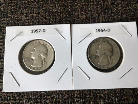 1954-D & 1957 Quarters - Silver