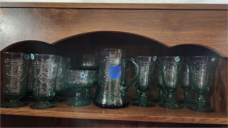 Pitcher with matching glasses