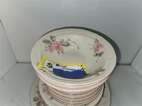 Set Of Rose Dishes