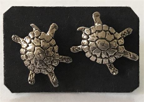 Stamped 925 Turtle Earrings