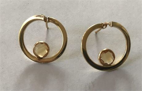 Stamped 14Kt-Milor Italy Earrings