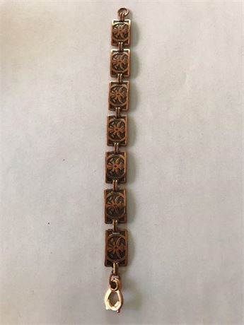 Stamped Copper Bracelet