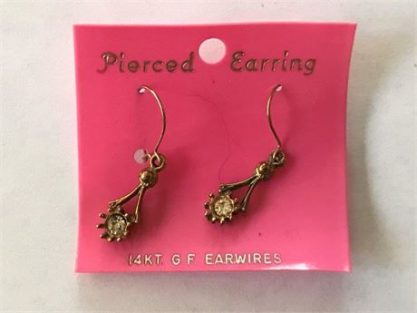 Labeled 14K.T. G.F. Earwires