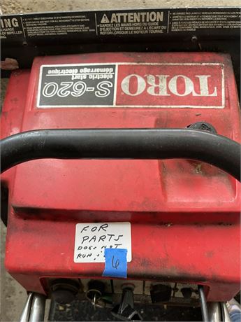 Toro Snow Blower, Does Not Run