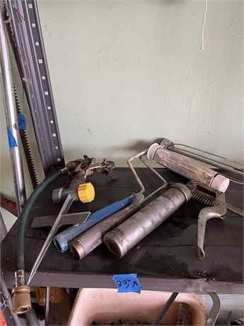 Shelf Lot, paint Sprayer, Rollers
