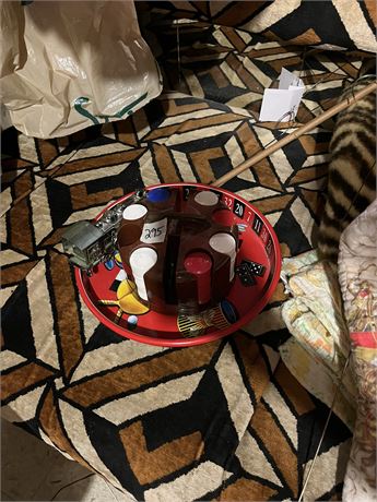 Poker Chips, Tray, Train Collectibles