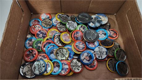 Lot Of Baseball Buttons