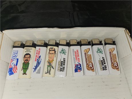 Flat Of Collectable Lighters