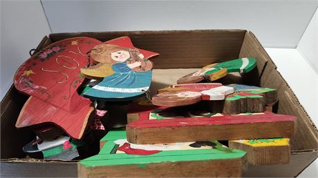 Flat Of Wooden Christmas Decorations