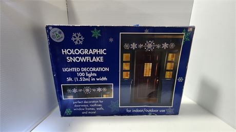 5 Ft.  Holographic Snowflakes Lighted Decoration