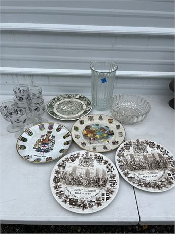 Collectible Plates, Glassware