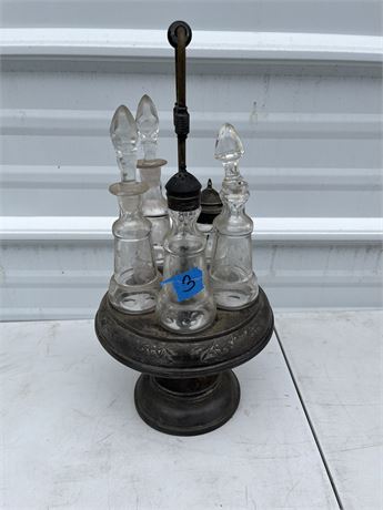 Victorian Antique Cruet Condiment Carousel
