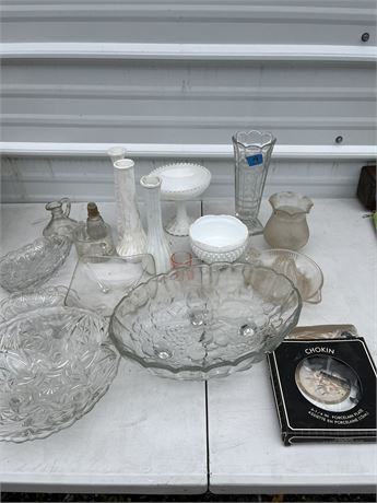 Glassware, Bowls, Vases