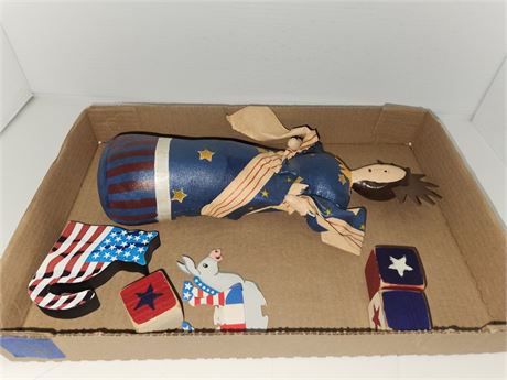 Flat Of Fourth Of July Items.