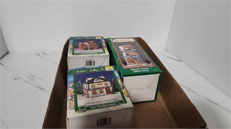 2 Winter Valley Cottages & 1 Lighted Pencil House