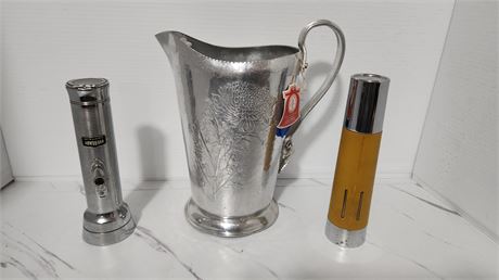 Metal Pitcher & Flashlights