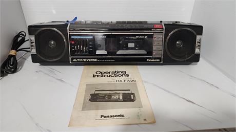 Panasonic Boom Box With Paperwork. Tested And Works. In Great Condition.