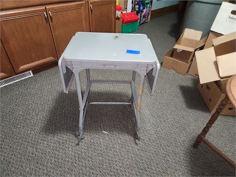 Metal Table With Drawer 27" tall