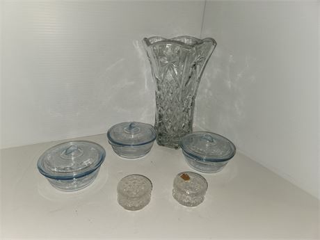 Lot Of Clear Glassware